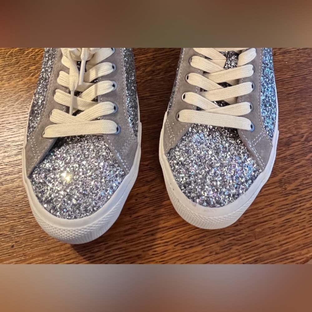 SeaVees Silver Glitter Sneakers. In great shape. Worn less than 3 times.